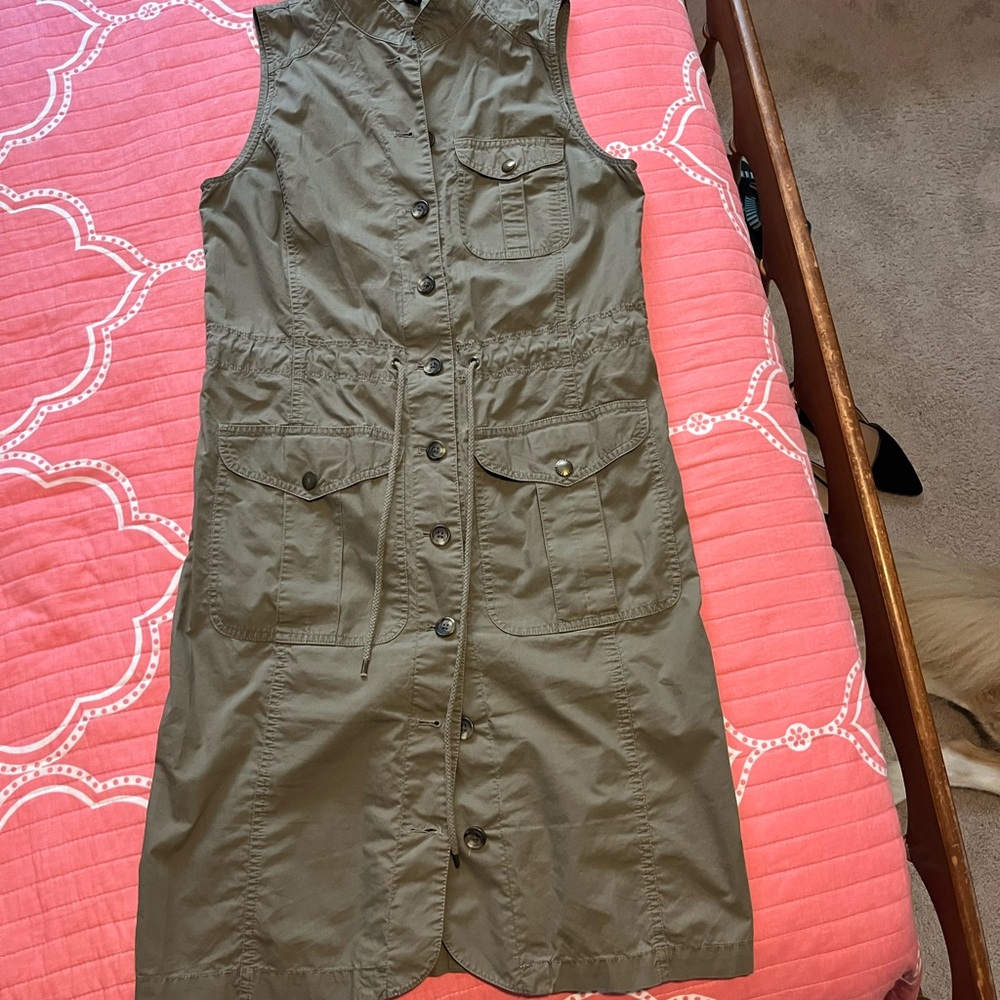 Ralph Lauren Olive Sleeveless Utility Dress